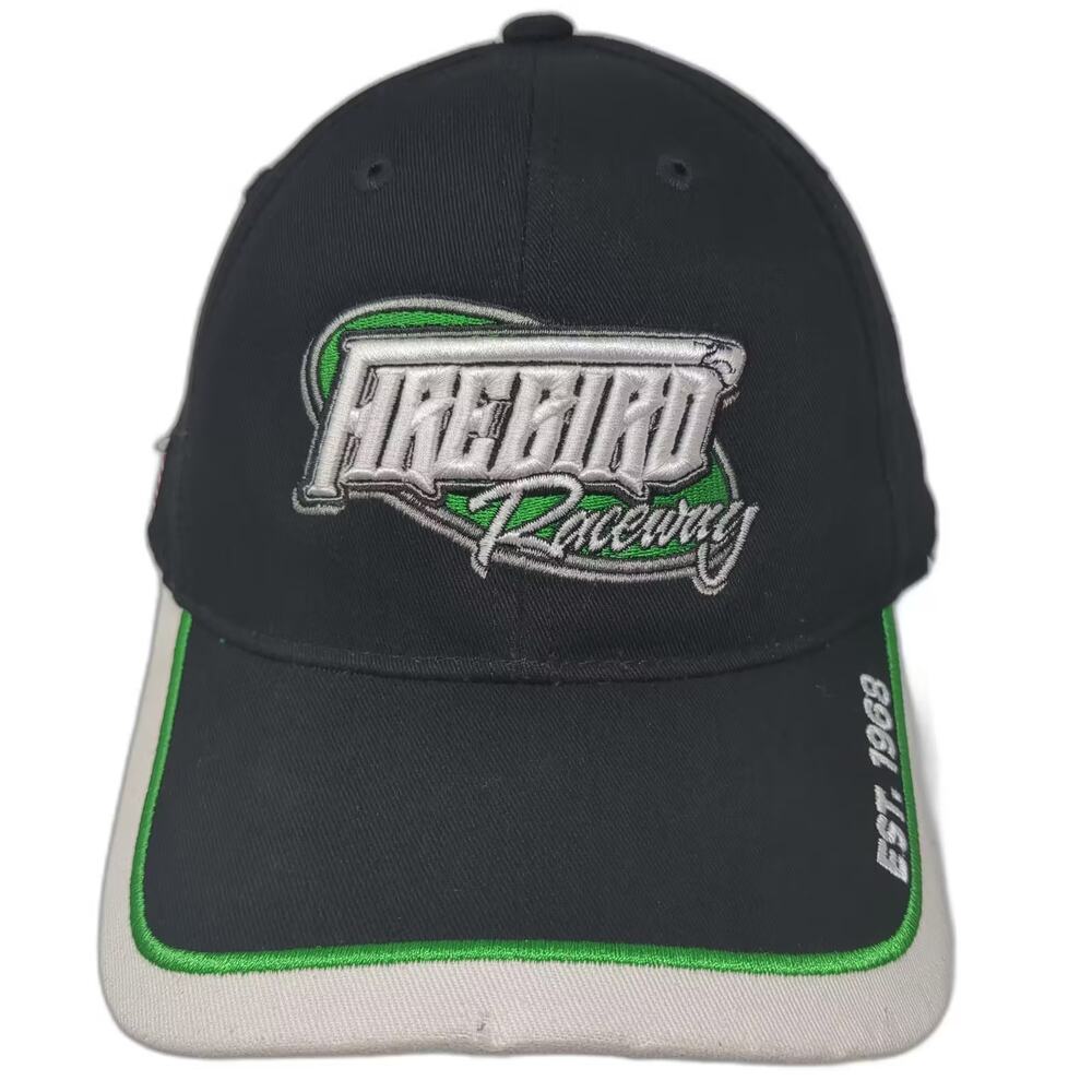 Main Gate Firebird Raceway Baseball Cap Black Green One Size Strapback USA Hat